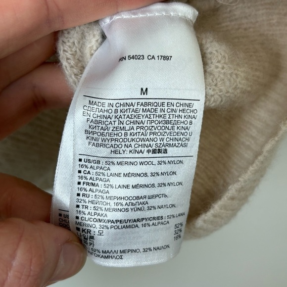 Tan Banana Republic Merino Wool and Alpaca Cardigan - Picture 3 of 5